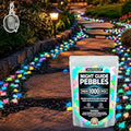 Glow in the Dark Rocks Outdoor, Night Guide Pebbles for Aquarium, Luminous Garden Stones for Landscape Decor, Yard, Walkway & Planter (1000, Multicolor) by LISINUO