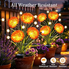 VOOKRY Solar Flowers Outdoor Waterproof, 8 Pack Garden Lights with Swaying Firefly Lights, Flower Light Garden Decor for Yard Patio Pathway Lawn Grave, Gardening Gifts for Women Mother's Day - Image 4