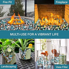 NUPICK 20 Pound Fire Glass, 1/4 Inch Reflective Fire Pit Glass - Image 7