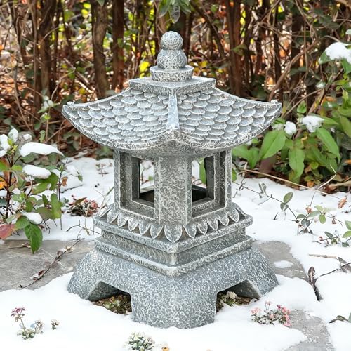 Zen Garden Pagoda Statue, Zen Asian Pyramid Garden Statue, Resin Zen Fountain-Like Tower for Weddings, Patios, Gardens & Landscaping - Image 7