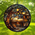 Cozy Forest Library Acrylic Suncatcher - Image 3