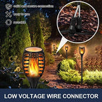 LUYE Low Voltage Torch Landscape Lights Wired Flickering Flames Torches Pathway Lights 12V Outdoor Torch Lighting with Connector Waterproof Landscape Lighting for Christmas Yard Decoration (8Pack) - Image 2