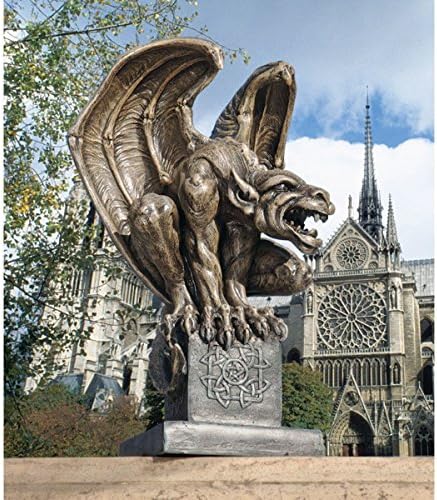 Design Toscano Abbadon Gothic Gargoyle Indoor/Outdoor Garden Statue on Celtic Base, 12 Inches Tall, Cast Stone Resin, Two Tone Stone Finish - Image 6