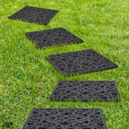 Pangda 8 Pack Rubber Stepping Stones Outdoor, Black, 15 x 15 inch - Image 5