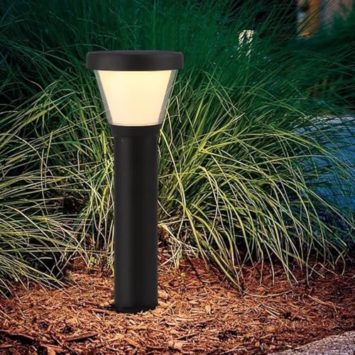 10W Rustproof & Waterproof Aluminum Cylinder Bollard Lights with PC Shade - Wired Modern Landscape Pathway Lights for Lawn, Courtyard & Garage by Unknown