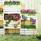 Butterfly Garden Stakes,Kit Made of Glass and Metal - Image 6
