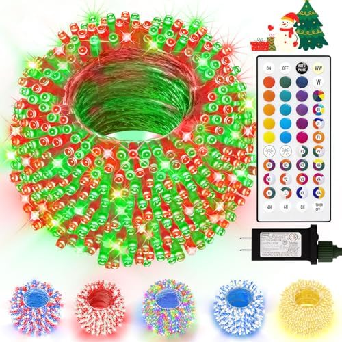 LitHome Color Changing Christmas String Lights with Remote, 99Ft 300 LED by LitHome