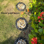 Garden Path Stepping Stone-12 inch Round Therapeutic Massage Stones,3pcs Outdoor Decorative Stone Mats for Yard Pathway, Non-Slip Acupresure Floor - Image 4