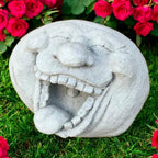 Face Rock Sculpture Laughing Rock Decoration Lawn Ornament Concrete Figure Garden Decor Face with Tongue Out - Image 4