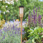 Solar Outdoor Lights, Solar Torch Lights Outdoor Flickering Flame, Outdoor Decorations for Patio Path Yard (2 Piece) - Image 3