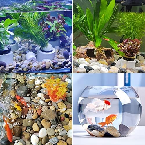 20LB High Polished Colorful River Rocks,1-2.2 Inch Mixed Colorful Pebbles for Garden Landscaping, Decorative Stones for Fish Tank, Vase Filling, Outdoor Decorative River Rocks - Image 4