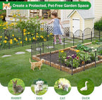 No Dig Garden Fence Panels, Dog Fence Outdoor for Yard, 20 Pack - Image 4