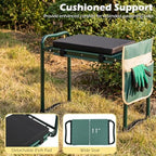 IRONMAX Garden Kneeler and Seat with 15.5" L×11" W EVA Kneeling Pad, Green - Image 5