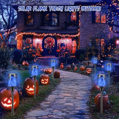 Solar Torch Lights with Flickering Flame Larger Size Halloween Decorations - Image 6