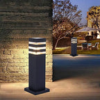 Pathway Lights Post Lights IP55 Waterproof Outdoor Lamp Post Lawn Light Floor Lamp E26 Lampholder Hardwired Suitable for 12V / 24V / 120V Voltage（16in, Black） by AILICIN