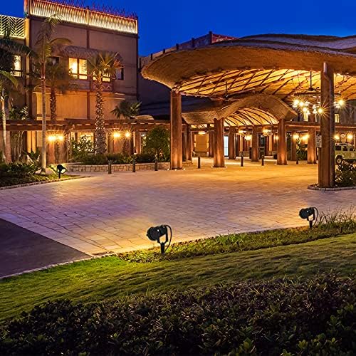 LED Landscape Spotlights Low Voltage 5W 12V 24V Garden Pathway Lights Waterproof IP66 Warm White Walls Trees Flags Outdoor Landscape Lights with Stakes - Image 7