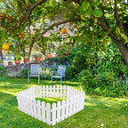 Kisangel 5Pcs White Plastic Picket Fence, Garden Border Edging 19.7x7.9 - Image 4