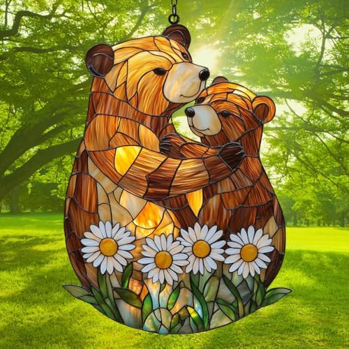 Cute Lovely Mother Bear Acrylic Suncatcher - Image 3