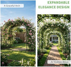DoCred 88"H x 88"L Garden Arch Trellis, Garden Archway for Climbing Plants - Image 4