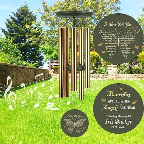 ASTARIN Memorial Wind Chimes Personalized, Bereavement Gift Ideas for Sympathy Loss of Lover Mother Father, 36 inch Deep Tone Wind Chimes Patio Decoration, in Memory of Loved One Gift(Made in Texas) - Image 5
