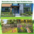 No Dig Garden Fence 48" H x 18'L Decorative Yard Dog Outdoor Panels - Image 4
