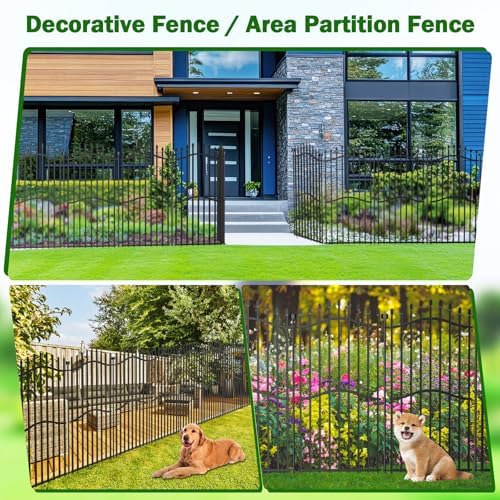 No Dig Garden Fence 48" H x 18'L Decorative Yard Dog Outdoor Panels - Image 4