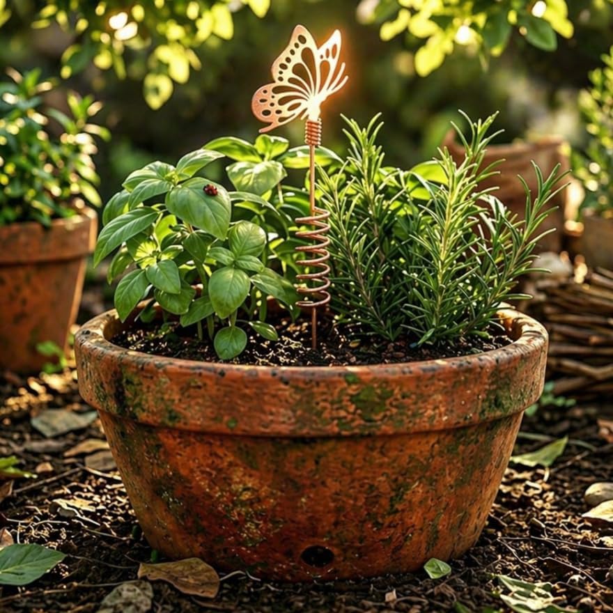 Premium Electroculture Copper Garden Antennas (3-Pack) – Decorative Butterfly Plant Growth Boosters for Tomatoes, Vegetable Gardens, Raised Beds & Houseplants – 99% Pure Copper Stakes - Image 4