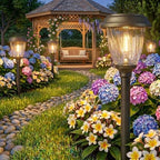 XMCOSY+ Solar Pathway Lights Outdoor 6 Pack, 2 Lighting Solar Garden Lights - Image 2
