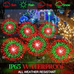 Tujoe 6 Pcs Christmas Solar Firework Stake Lights 180 LED 8 Modes - Image 5