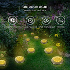 Solar Ground Lights Ip65 10 Lamp Beads Solar Garden Lights Outdoor Led Disk Lights Waterproof In-Ground Outdoor Landscape Lighting for Lawn Patio Pathway Yard Deck Walkway Flood Light,White Ligh - Image 4