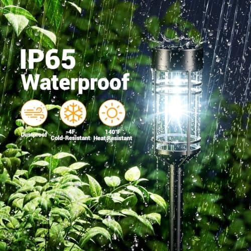 Amzarp 8 Pack Solar Garden Lights, Outdoor Bright LED Solar Pathway Lights - Image 5