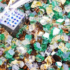 NUPICK 20 Pound Fire Glass, 1/2 Inch Reflective Fire Pit Glass by CreateAmazingChoice