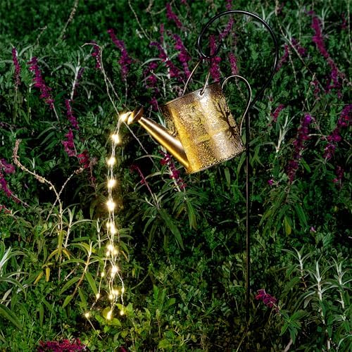 JIAJIAMEI Large Solar Watering Can Lights Big Tree Outdoor Garden Decor, Waterproof Cascading LED Hanging Lights, Gifts for Mom Grandma Women Birthday Mother's Day - Yard Porch Patio Backyard - Image 6