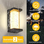 3000K LED 18W Aluminum Rectangular Outdoor Wall Sconce Exterior Light Outside Light Fixture, Black with Warm White, IP64 Waterproof Wall Lights for House Patio Porch Garage - Image 3