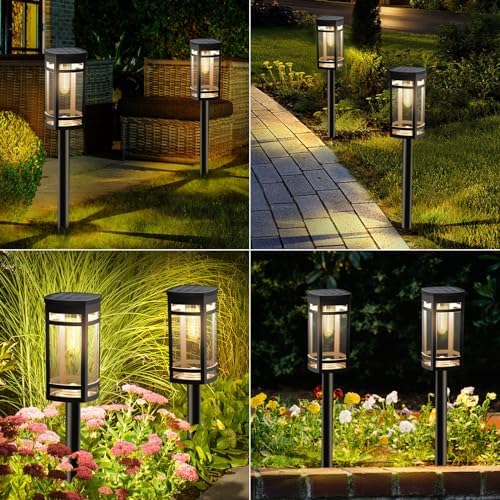 EXCMARK 16 Pack Solar Pathway Lights Outdoor Waterproof, Warm White - Image 6