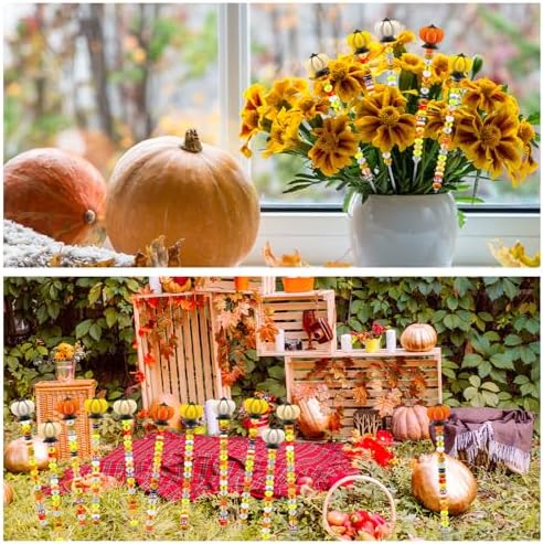 Tigeen 236 Pcs Garden Stake DIY Fairy Wand Plant Stake, Autumn Pumpkin - Image 7