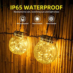 ROSHWEY Solar Lantern Gifts for Women, 2 Pack Hanging Garden Decor Lights Outdoor Waterproof with 30 LED for Halloween Christmas Easter Gift, L Size - Image 6
