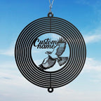 Personalized Hawk Metal Wind Spinner, Custom Bird of Prey Hanging Yard Art, Wildlife Outdoor Decor (Hawk Garden Wind Spinner) - Image 3