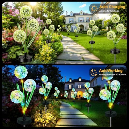 Solar Lights Outdoor, Dual Use Flower Lights with 40H Runtime - Image 5