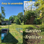 Garden Arch Trellis for Raised Beds, 7.3 FT Metal Cucumber Trellis with Plastic Connectors, u-Shape Plant Support for Climbing Vegetables & Flowers, Weather-Resistant Black - Image 3