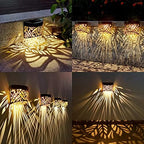 DenicMic Solar Wall Lights Outdoor 4 Pack Fence Solar Lights Led - Image 3