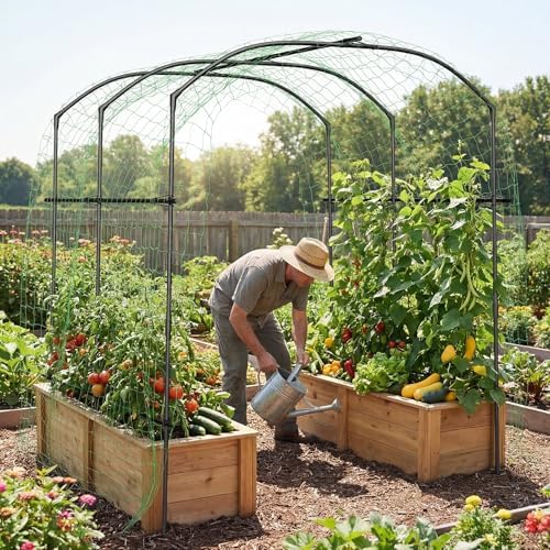 87in H Tall Garden Arch Trellis for Climbing Plants Outdoor - Image 2