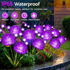 Solar Garden Lights, 8 Pack Solar Purple Swaying Firefly Lights with Flowers, Waterproof Purple Halloween Flowers Light Outdoor for Garden Patio Yard Fall Decoration, Gifts for Women Mother's Day - Image 4