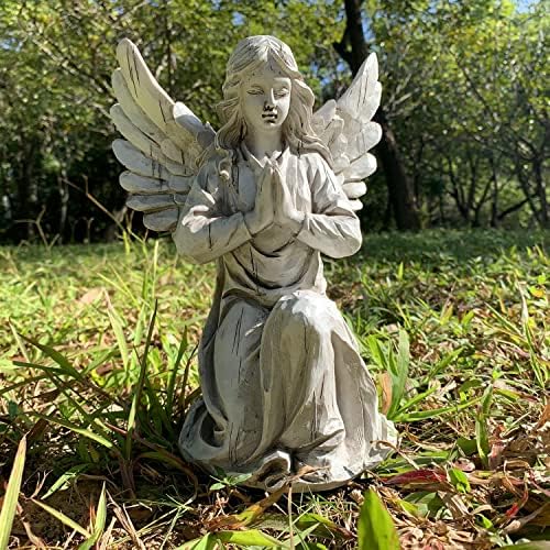 Praying Angel Garden Statue, Religious Fairy Sculpture Waterproof Decorative Figurine Art Decor for Patio, Lawn, Yard, Housewarming Ornament Present Angels HSa-1 - Image 5