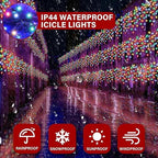 Retisee 65ft Colorful Solar Icicle Christmas Light for Outdoor Decoration - Image 3