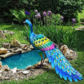 chisheen Metal Peacock Statue Garden Decor Yard Art Outdoor Gift for Women by Chisheen