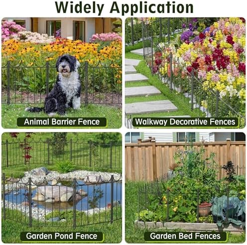 Decorative Garden Fence, 24in(H)×10.4ft(L), 10 Pack - Image 4