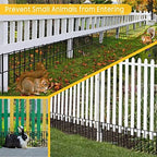 Animal Barrier Fence, 19 Pcs 12In(H) x 20.5Ft(L) Upgrade 1.26 in Gap Decorative Fences No Dig Fence for Rabbit and Dog, Rustproof Metal Wire Garden Fence Border for Garden Patio Landscaping - Image 4