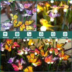 TONULAX Solar Garden Lights - 8 Pack Swaying Butterfly Light, Swaying in The Wind, Solar Outdoor Lights, Yard Patio Pathway Decoration, High Flexibility Iron Wire & Realistic Butterflies - Image 3