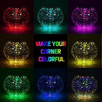 Mosaic Glass Solar Table Light, Waterproof Color Changing Mood Night Lights Solar Outdoor Table Lamp for Bedroom Party Garden Patio Yard Decoration Lighting (3D Stars) - Image 5